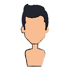 young man shirtless avatar character