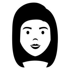 beautiful woman head avatar character