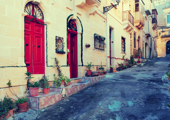 street of mediterranean town.