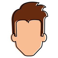 young man head avatar character