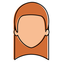 beautiful woman head avatar character