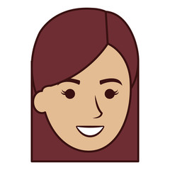 beautiful woman head avatar character