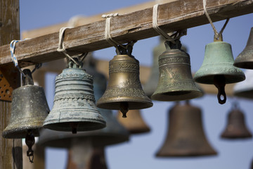 large Church bells hanging outside