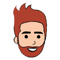 Fototapeta premium young man head avatar character