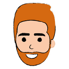 young man head avatar character