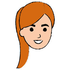 beautiful woman head avatar character