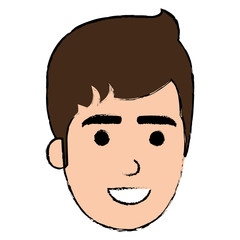 young man head avatar character