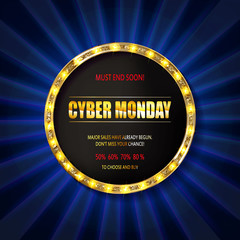 Cyber Monday Sale sign template.