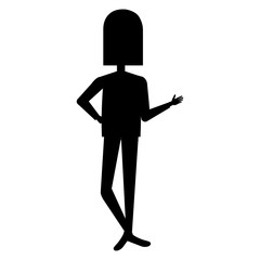 beautiful woman silhouette avatar character
