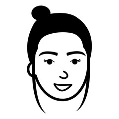 beautiful woman head avatar character