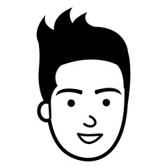 young man head avatar character