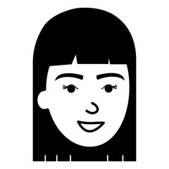 beautiful woman head avatar character