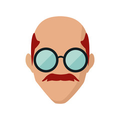 Man face with glasses icon vector illustration graphic design