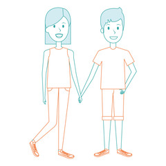 lovers couple avatars character