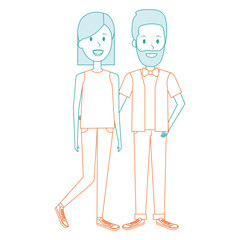 lovers couple avatars character