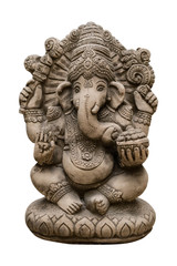 Fototapeta na wymiar Close-up a statue of Ganesha isolated on background