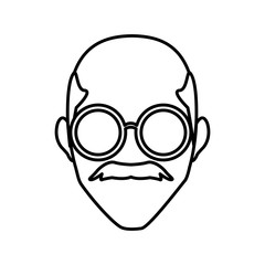 Man face with glasses icon vector illustration graphic design