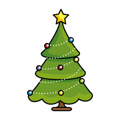 merry christmas pine tree