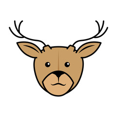 cute reindeer character icon