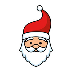 cute santa claus head character