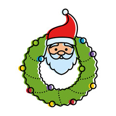 crown with cute santa claus character