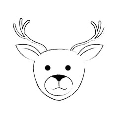 cute reindeer character icon