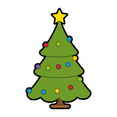 merry christmas pine tree