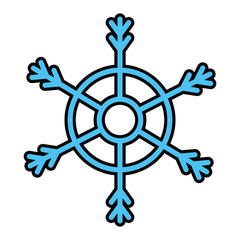 Obraz premium snowflake decorative isolated icon