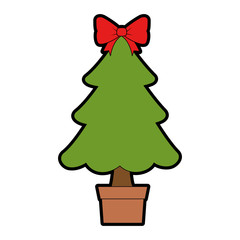 merry christmas pine tree