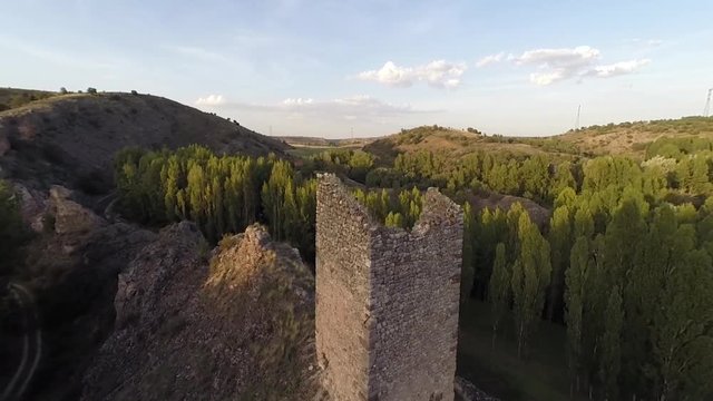 Castillo de Luzaga a vista de dron