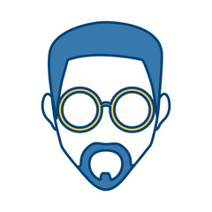 Man face with glasses icon vector illustration graphic design