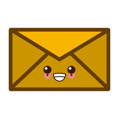 Email or mail symbol kawaii cute cartoon vector illustration