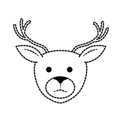 cute reindeer character icon vector illustration design