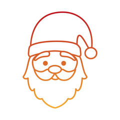 cute santa claus head character vector illustration design