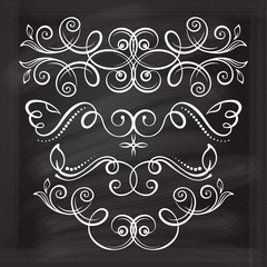 Vector calligraphic design elements.