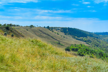 Fototapeta na wymiar Ukraine, Kharkiv region, city Izyum, mountain Kremyanets, Kremen