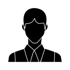 Businessman profile symbol icon vector illustration graphic design