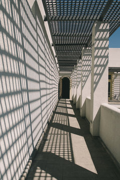 Shadows on Mediterranean villa