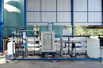 Reverse osmosis membrane system of water plant make up drinking water or soft water for  industrial...