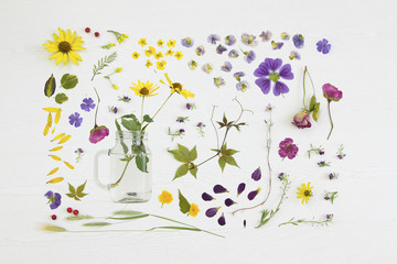Blumen flatlay