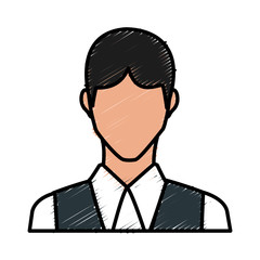 Businessman profile symbol icon vector illustration graphic design