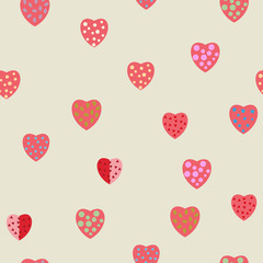 Heart seamless pattern