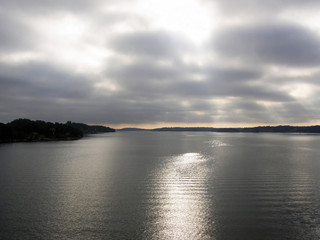 The sea on a cloudy day
