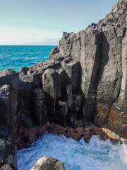 Rocky coast of Tenerife at Puerto de Santiago, Tenerife