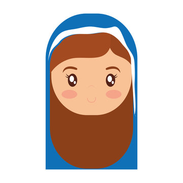 cartoon virgin mary icon