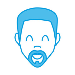 Man smiling face icon vector illustration graphic design