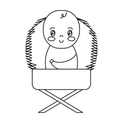 baby jesus icon over white background vector illustration