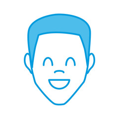 Obraz na płótnie Canvas Man smiling face icon vector illustration graphic design