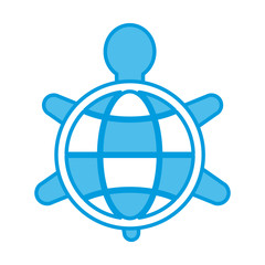 Turtle animal symbol icon vector illustration graphic design