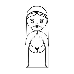 cartoon saint joseph icon over white background vector illustration